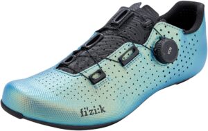 fizik unisex tempo decos, carbon road bike shoes cycling, iridiscent-blue, 14 us men