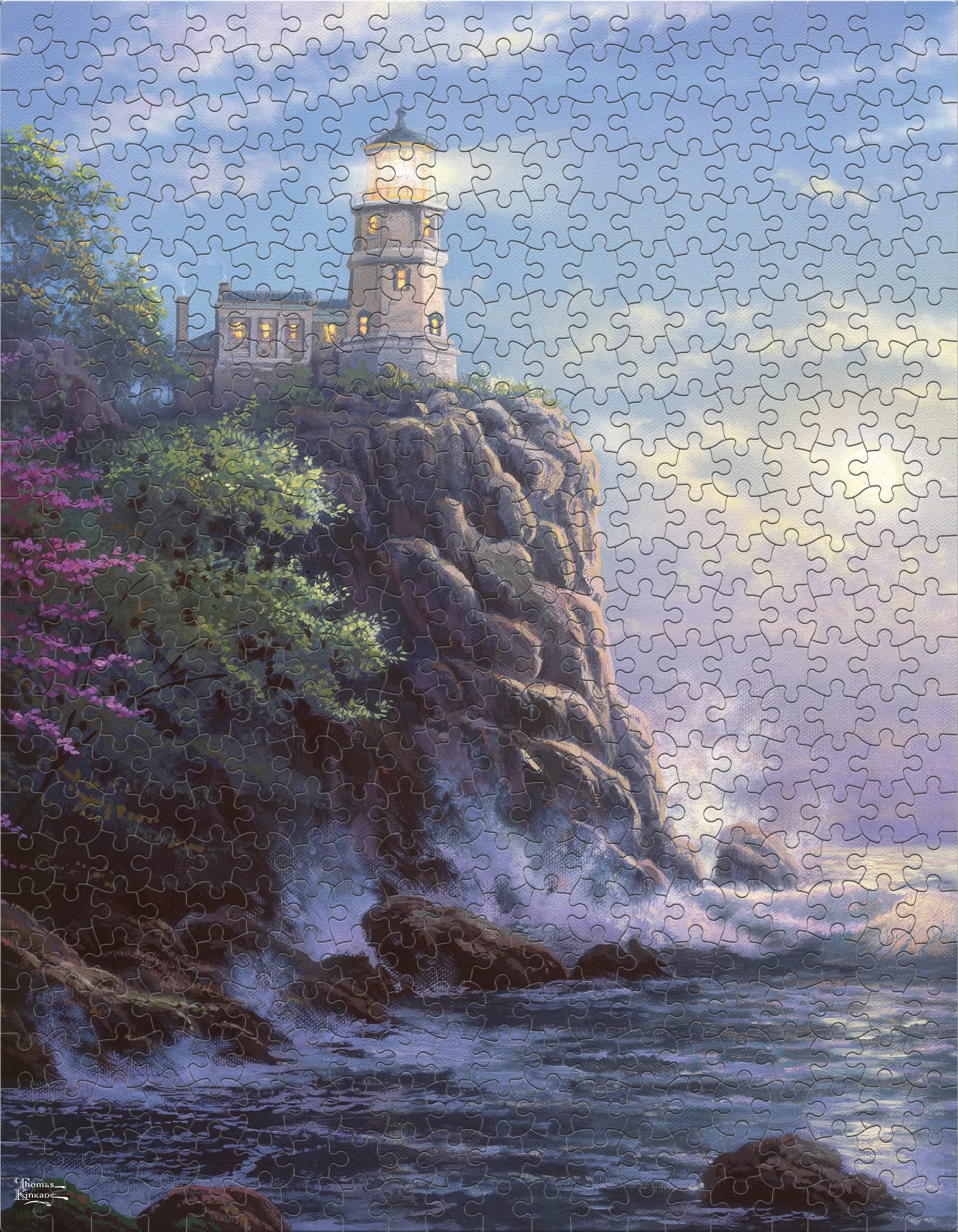 Ceaco - 8 in 1 Multipack - Thomas Kinkade - (2) Round 300 Piece, (4) 550 Piece, (1) 750 Piece (1) 1000 Piece Jigsaw Puzzles