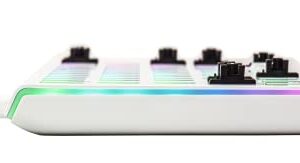 KINESIS Gaming TKO Mechanical Keyboard Barebones Kit | Standard 60% Hotswap Layout | White Metal Plate| Dual-Zone RGB | Detachable USB-C | Optional Split Space Bar | US/ANSI