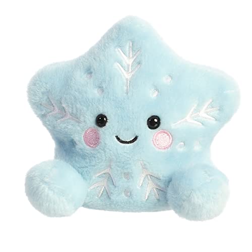 Aurora® Adorable Palm Pals™ Frosty Snowflake™ Stuffed Animal - Pocket-Sized Play - Collectable Fun - Blue 5 Inches