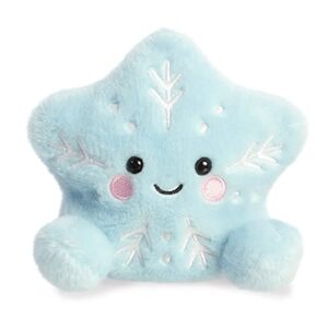 aurora® adorable palm pals™ frosty snowflake™ stuffed animal - pocket-sized play - collectable fun - blue 5 inches