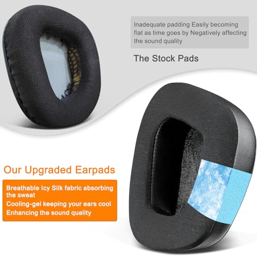 SOULWIT Earpads Replacement for Corsair Void/Void Pro/Void Elite/Surround Wired & Wireless RGB USB Gaming Headsets, Ear Pads Cushions with Noise Isolation Foam, Added Thickness (Void CG Black)