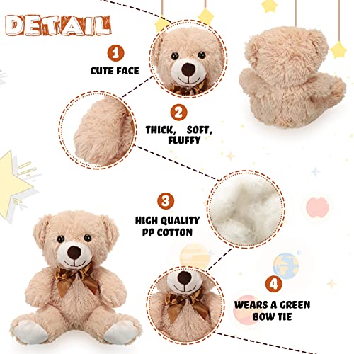 Zhanmai 9 Packs Bear Bulk 14 Inch Plush Bears Stuffed Animals in 7 Colors, Stuffed Bears Graduation Birthday Party Favors