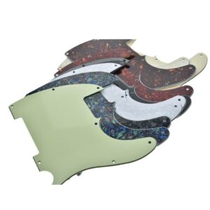 KAISH 8 Hole Tele Blank Guitar Pickguard Tele Pick Guard Scratch Plate for Telecaster Esquire Abalone Pearl