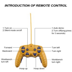 Remote Control Tower Crane - 12 Channel 2.4GHz Remote Control Lift Model Truck, Digging Engineering Toy with 2 Rechargeable Batteries, Crawler Loader Excavator Bulldozer, RC Construction Toy for Kids