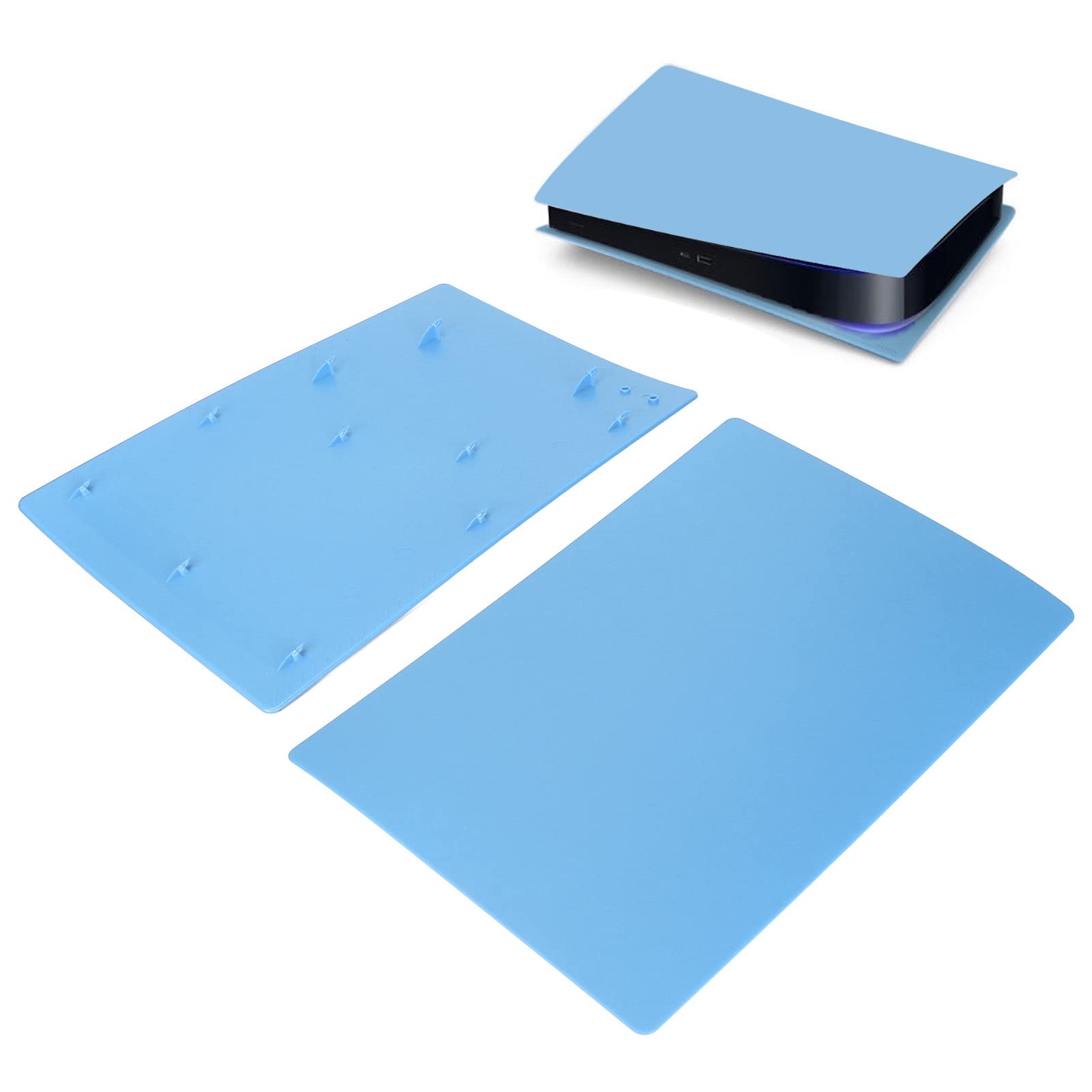 Hard Shockproof PS5 Plates, Replacement Panel for PS5 Console, Replacement PS5 Side Plate, Anti Scratch Dustproof(Starlight Blue)