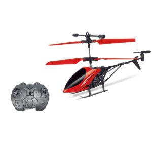 Skidz RC Helicopter for Kids, Remote Control Helicopter; with Gyro Stabilizer, Lights 2 Channel Aircraft 3D Flight, Boys Ages 8-14 Years Girls 9-16, Indoor and Outdoor for Plane Fans Adults (Red)