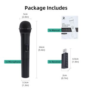 Mcbazel Wireless USB Gaming Microphone Compatible with Xbox Series X/S, PS5, Switch OLED, NS Switch, PC, PS4, PS3, PS2, Xbox One X/S, Xbox One, Xbox 360, Wii