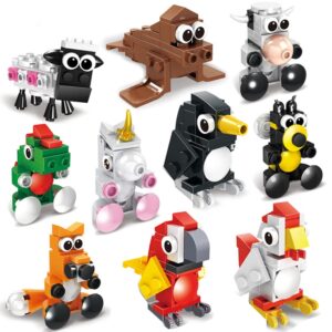 Building Blocks Animals 10 in 1 STEM Building Bricks,Zoo Animal Baby Toys Uang Coccinella Septempunctata Model Set Building Blocks Insect Specimen Creativity Bricks Children