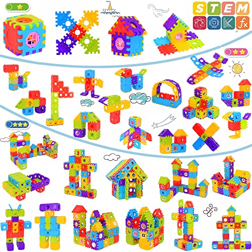 FUBAODA Building Blocks for Toddlers & Kids 180 Pcs Toy Building Sets – STEM Building Toys –Interlocking Building Blocks for Toddlers and Kids