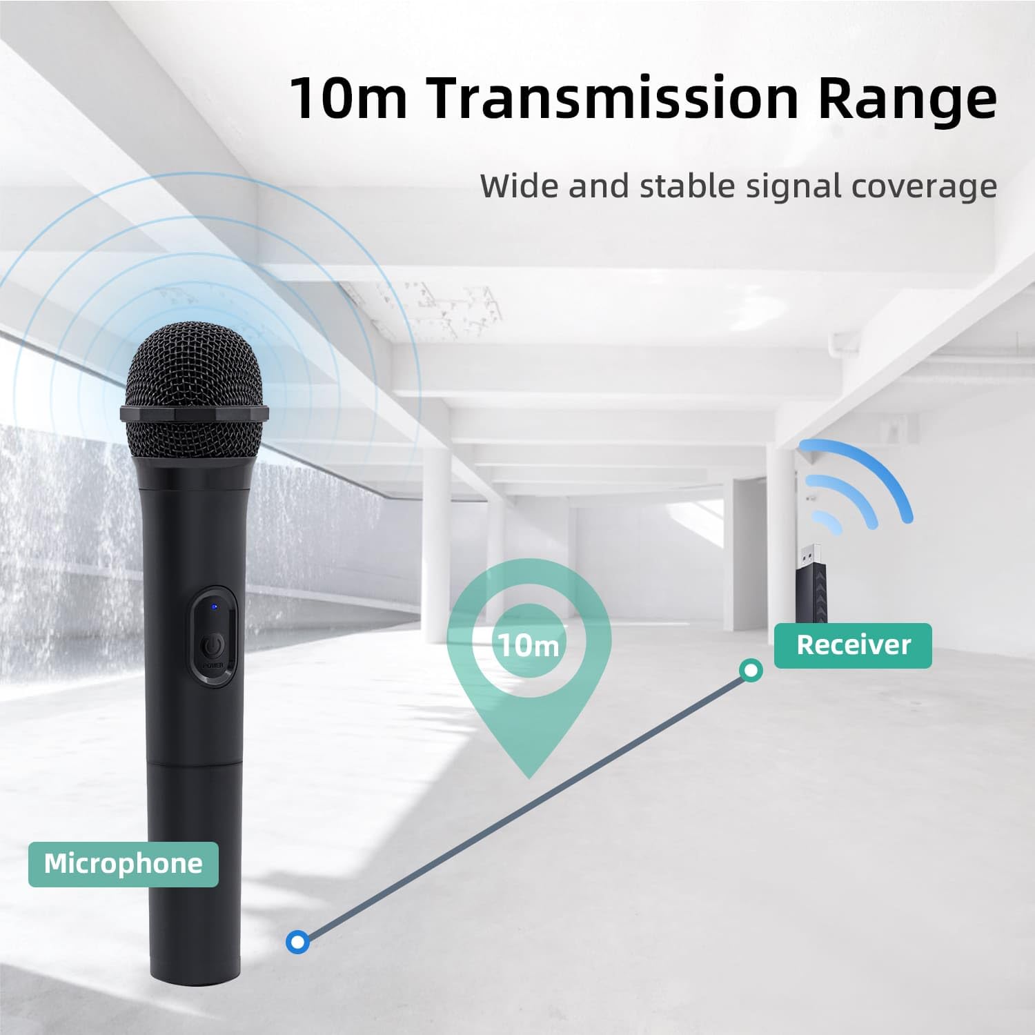 Mcbazel Wireless USB Gaming Microphone Compatible with Xbox Series X/S, PS5, Switch OLED, NS Switch, PC, PS4, PS3, PS2, Xbox One X/S, Xbox One, Xbox 360, Wii