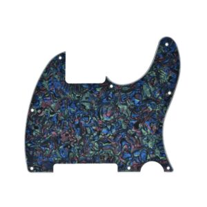 kaish 8 hole tele blank guitar pickguard tele pick guard scratch plate for telecaster esquire abalone pearl