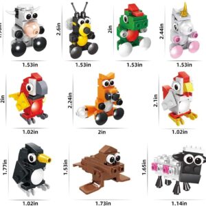 Building Blocks Animals 10 in 1 STEM Building Bricks,Zoo Animal Baby Toys Uang Coccinella Septempunctata Model Set Building Blocks Insect Specimen Creativity Bricks Children