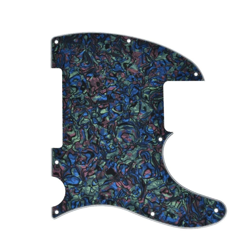 KAISH 8 Hole Tele Blank Guitar Pickguard Tele Pick Guard Scratch Plate for Telecaster Esquire Abalone Pearl