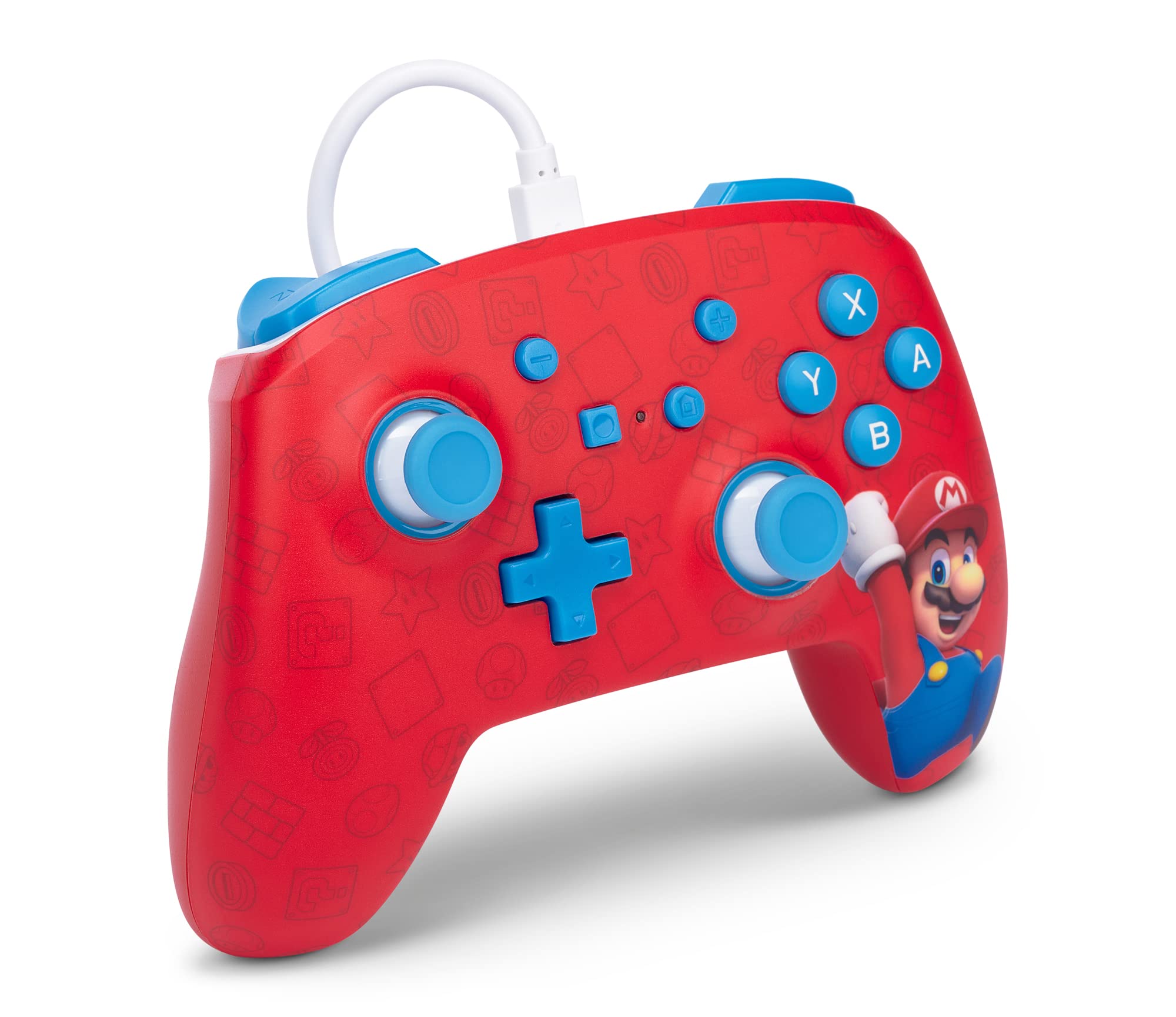 PowerA Enhanced Wired Controller for Nintendo Switch - Woo-hoo! Mario, Gamepad, game controller, wired controller, officially licensed