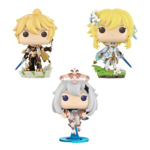 funko pop! genshin impact set of 3 - aether, lumine and paimon