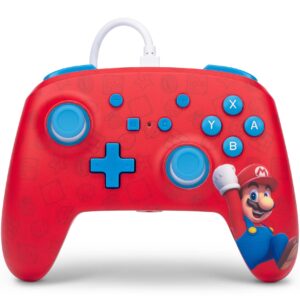 PowerA Enhanced Wired Controller for Nintendo Switch - Woo-hoo! Mario, Gamepad, game controller, wired controller, officially licensed