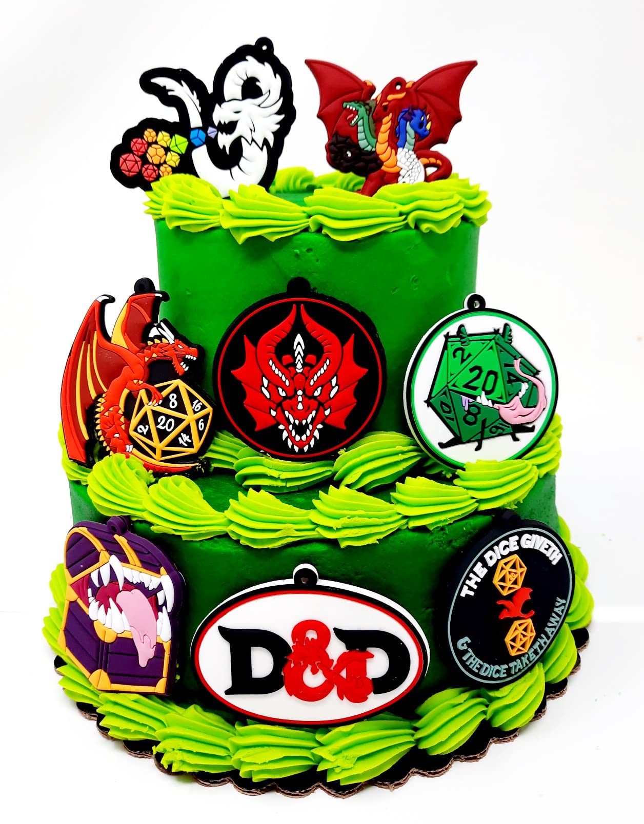 Dungeons and Dragons Fantasy Themed Roleplaying RPG Cake Topper Set (Unique Design)