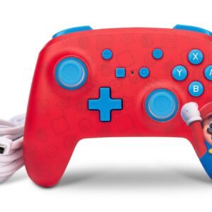 PowerA Enhanced Wired Controller for Nintendo Switch - Woo-hoo! Mario, Gamepad, game controller, wired controller, officially licensed