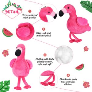 Skylety 6 Pieces Mini Flamingo Stuffed Animal Plush Toys 5 Inch Flamingo Party Favors Valentine Day Gift Pink Flamingo Hanging Ornaments Keychain Decorations for Women Birthday(Pink)