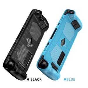 Silicone Soft Cover for Steam Deck, KANG YU Shock-Absorption Anti-Scratch Protective Case Full Coverage Compatible with Steam Deck (Black)