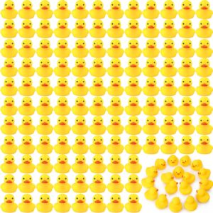 Vinsot 100 Pcs Bath Ducky Mini Rubber Ducks Yellow Rubber Duck Bath Toy Rubber Tub Toys Bathtub Toys Squeak and Float Ducks (1.77 x 1.77 x 1.57 Inch)