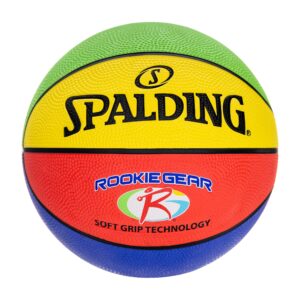 spalding laboratories rookie gear soft grip multi color youth indoor-outdoor basketball 27.5"