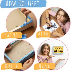 ROMI'S WAY DIY Frame Night Light – Crafts for Girls Ages 6-8-12 – Drawing Arts and Crafts for Kids – DIY Craft Kits for Girls & Boys – Art Supplies Kits for Kids – 6 89 Year Old Girl Gifts