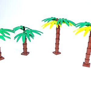 General Jim's Palm Tree MOC Bricks Toys Assortment Building Blocks Toy Playset Accessory Tree Set (10 PCS, 3 Sizes) - for Teens and Adults