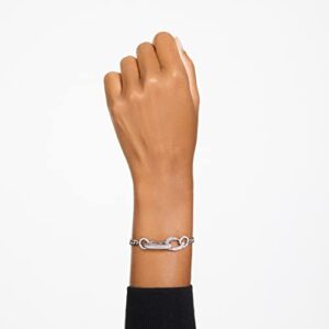 SWAROVSKI Dextera bracelet, Pavé, Mixed links, White, Rhodium plated