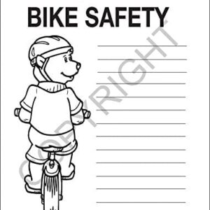 ZOCO - Bike Safety - Educational Coloring Books (50 Bulk Pack, Without Crayons) - Bicycle Rules, Road, Helmet Safety - Games, Puzzles, Activities for Kids