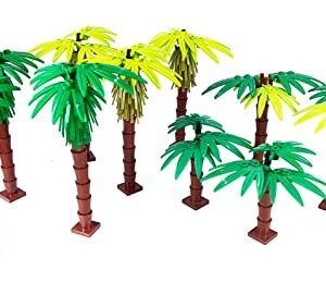 General Jim's Palm Tree MOC Bricks Toys Assortment Building Blocks Toy Playset Accessory Tree Set (10 PCS, 3 Sizes) - for Teens and Adults