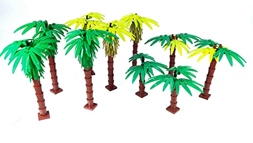 General Jim's Palm Tree MOC Bricks Toys Assortment Building Blocks Toy Playset Accessory Tree Set (10 PCS, 3 Sizes) - for Teens and Adults