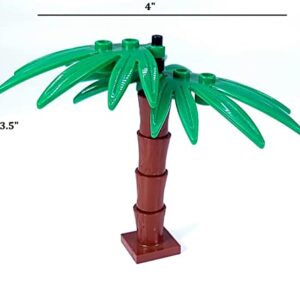 General Jim's Palm Tree MOC Bricks Toys Assortment Building Blocks Toy Playset Accessory Tree Set (10 PCS, 3 Sizes) - for Teens and Adults