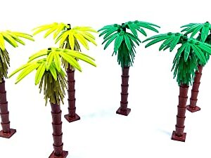 General Jim's Palm Tree MOC Bricks Toys Assortment Building Blocks Toy Playset Accessory Tree Set (10 PCS, 3 Sizes) - for Teens and Adults