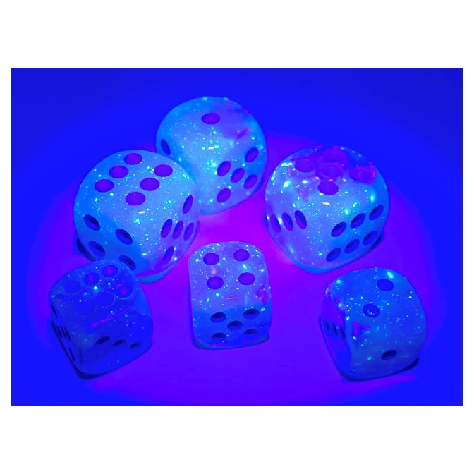 Chessex Dice Set – 12mm Gemini: Pearl Turquoise-White/Blue Luminary Dice Block – Dungeons and Dragons D&D DND TTRPG Dice – Includes 36 Dice – D6