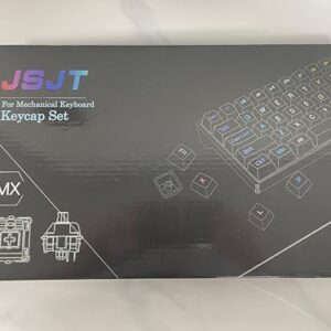 JSJT Ink Lotus Keycaps 140 Keys OEM Profile Keycaps PBT Dye Sublimation Keycaps for ANSI/ISO Layout Cherry MX Switch Mechanical Gaming Keyboards GK61/68/87/96/104/108 (with 6.25u spacebar)