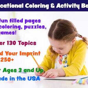 ZoCo - Learn About Eye Care - Coloring Books (50 Bulk Pack, Without Crayons) - Optometrist, Eye Doctor Gifts - Games, Puzzles, Activities for Kids