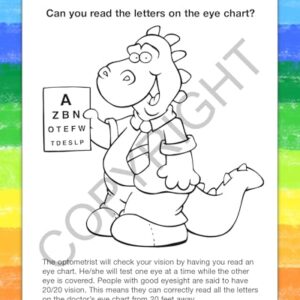 ZoCo - Learn About Eye Care - Coloring Books (50 Bulk Pack, Without Crayons) - Optometrist, Eye Doctor Gifts - Games, Puzzles, Activities for Kids