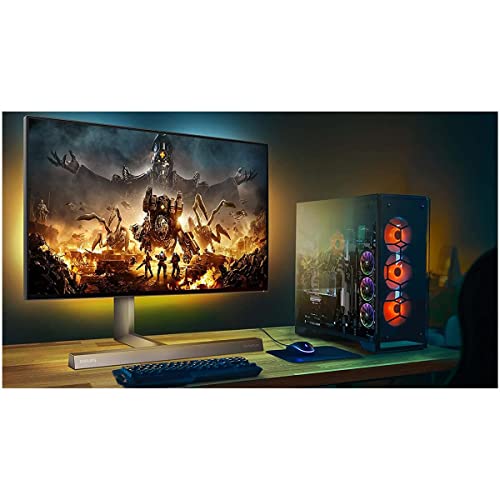 PHILIPS Momentum 279M1RV 27" HDR 600 Gaming Monitor with Nano IPS, 4K @ 120Hz (PC up to 144Hz), 1 ms, USB-C PD 65 Watts, NVIDIA G-SYNC/Gaming Console Compatible, Ambiglow, 4Yr Advance Replacement