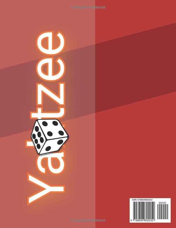 Yatzee Score Pads: Large Print Sheets for Scorekeeping (Score Book)