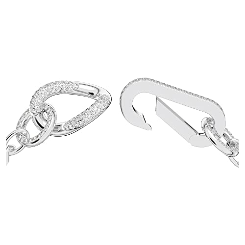 SWAROVSKI Dextera bracelet, Pavé, Mixed links, White, Rhodium plated