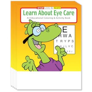 ZoCo - Learn About Eye Care - Coloring Books (50 Bulk Pack, Without Crayons) - Optometrist, Eye Doctor Gifts - Games, Puzzles, Activities for Kids