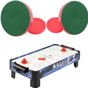 GIYOMI Light Weight Air Hockey Red Replacement Pucks & Slider Pusher Goalies for Game Tables, Accessories,Equipment (2 Striker, 4 Puck Pack) (Mini)