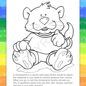 ZoCo - A Visit to The Chiropractor's Office - Educational Coloring Books (50 Bulk Pack, Without Crayons) - Chiropractor Supplies - Activities for Kids