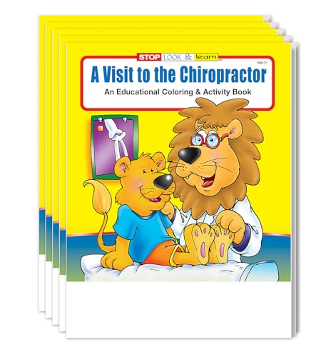 ZoCo - A Visit to The Chiropractor's Office - Educational Coloring Books (50 Bulk Pack, Without Crayons) - Chiropractor Supplies - Activities for Kids