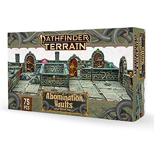 Archon Studio Pathfinder Terrain: Abomination Vaults Half-Height Walls, Small