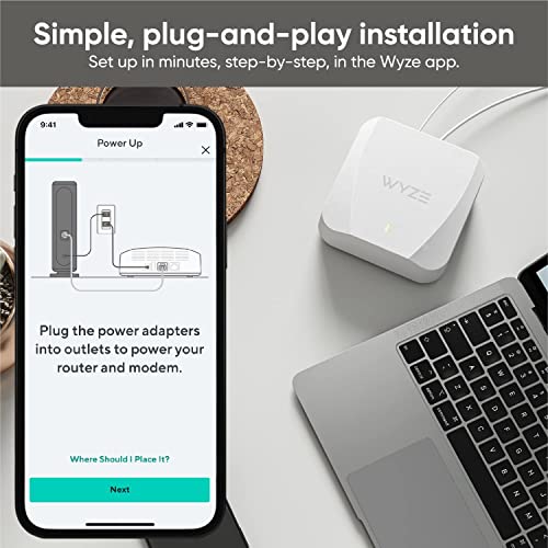 Wyze AX3000 Dual-Band Wi-Fi 6 Mesh Router System, Covers up to 3000 Sq. Ft, 100+ Devices, Replaces Router and Extender, Supports Wired Backhaul, 2x 1 Gbps Ports per router - 2 Pack