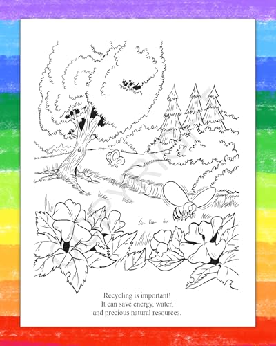 ZOCO - Learn to Recycle - Kids Educational Coloring Books (50 Bulk Pack, Without Crayons) - Earth Day, Environmental Program Handout - Recycling Activities for Kids