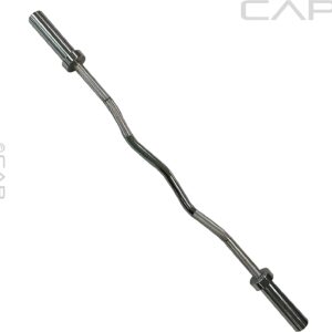 CAP Barbell 2' Olympic Solid Curl Bar, 47-Inch, No Collars, Chrome (New Version) (OBIS-47-3)